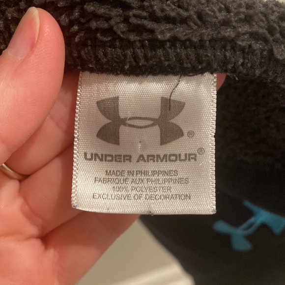 Used Black Under Armour Semi-Fitted Sherpa Zip-Down Coat Jacket Size S Small - Picture 12 of 13